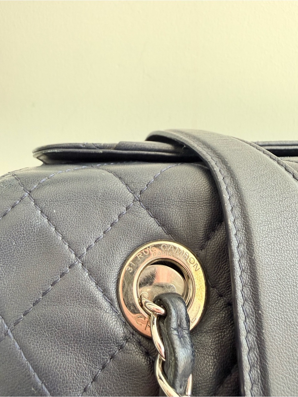 Chanel Quilted x3 Accordion Blue Lambskin Tote - Picture 4 of 17